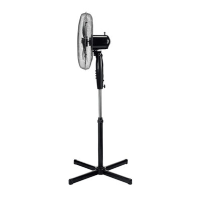 Igenix DF1655BL Pedestal Fan, 16 Inch, 40 W, Oscillating, 3 Speeds, Black