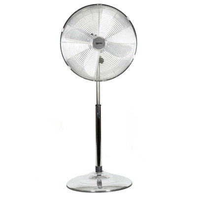 Igenix DF1660 Pedestal Fan, 16 Inch, Oscillating, 3speeds, Chrome | DIY ...