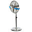 Igenix DF1660 Pedestal Fan, 16 Inch, Oscillating, 3speeds, Chrome