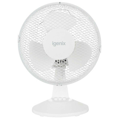 Igenix DF9010 Portable Desk Fan, 9 Inch, 2 Speed, White