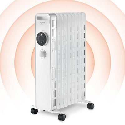 Igenix IG2620, Oil Filled Radiator Heater, 2kW/2000 W, Safety Cut Off | DIY  at Bu0026Q