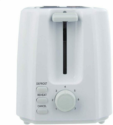 Igenix IG3011, 2 Slice Toaster, Defrost & Reheat Function, 750W, White