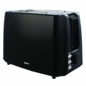 Igenix IG3012, 2 Slice Toaster, Defrost & Reheat Function, 750W, Black