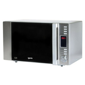 Igenix IG3091 Digital Combination Microwave & Grill, 95 Minute Timer, Stainless Steel