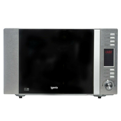 Igenix IG3091 Digital Combination Microwave & Grill, 95 Minute Timer, Stainless Steel