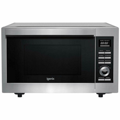 Igenix IG3095 Digital Combination Microwave & Grill, 95 Minute Timer, Stainless Steel