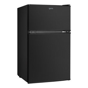Igenix IG347FFB Freestanding Under Counter Fridge Freezer, 87 Litre, Reversible Door, 47 cm Wide, Black