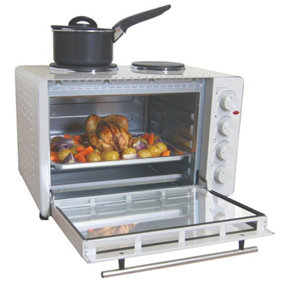 Igenix IG7145 Tabletop Mini Oven & Grill , Separate Heating Controls , White