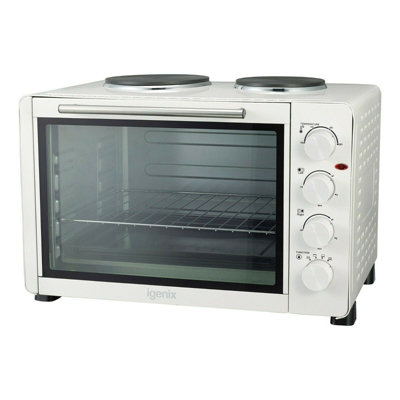 Igenix IG7145 Tabletop Mini Oven & Grill , Separate Heating Controls , White