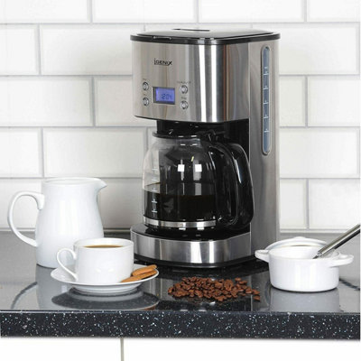 Igenix IG8250, Digital Filter Coffee Machine, 24 Hour Timer, 1.5 Litre, Stainless Steel