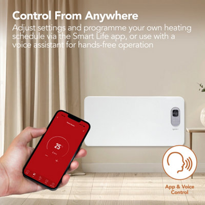 heater8枚セット Igenix IG9515WIFI, Smart Electric Panel Heater, 1500 W, Alexa
