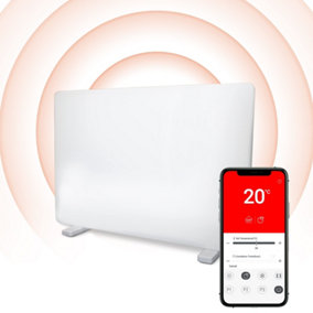 Igenix IG9521WIFI, Smart Glass Panel Heater 2000 W, Amazon Alexa, White