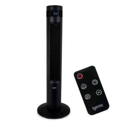 Igenix IGFD6035B Digital Tower Fan, 35 Inch, Black