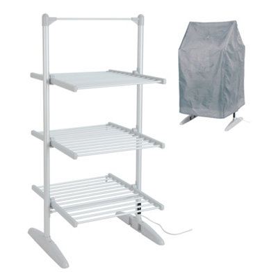 Igenix IGHA02236S 3 Tiered Electric Heated Airer, 300 Watt, Silver