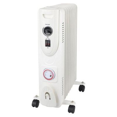 Igenix IGHO02620W 2kW Oil Filled Radiator with Timer 9 Fins, Adjustable ...