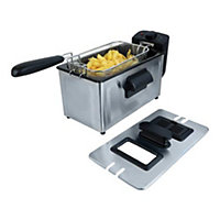 Igenix IGTB1030SS Deep Fat Fryer with Basket, Dishwasher Safe Parts, 3 Litre Capacity