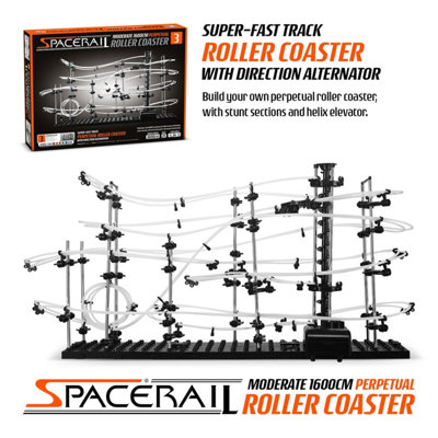 Yamix Spacerailway Level 8, 1337pcs Marble Run Set With 3 Steel Balls, Glow In The Dark, Marble Maze Game, Educational Learning Building Blocks For Teens