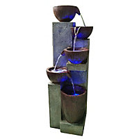 Ignis Cascade Contemporary Mains Plugin Powered Water Feature