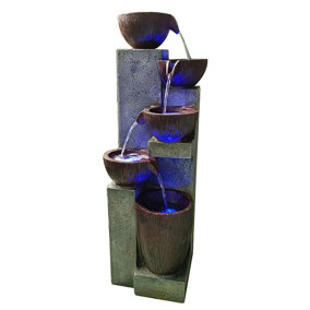 Ignis Cascade Contemporary Solar Water Feature