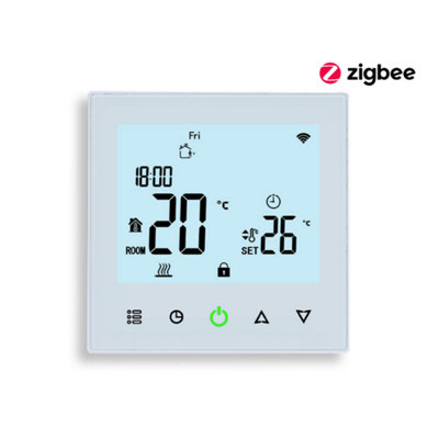 iHelios Smart Thermostat Zigbee Underfloor Ceiling Heating  Google Alexa LCD iHelios Smart Zigbee Thermostat White iH210