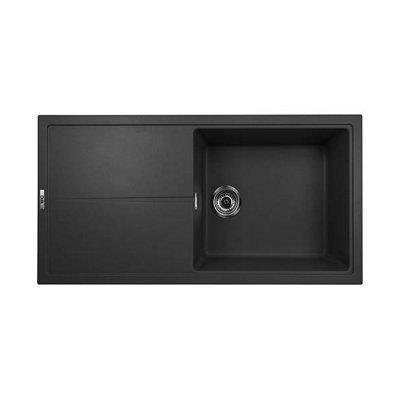 iivela DARWELL100 Black 100cm Single Bowl Granite Kitchen Sink