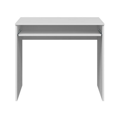 iJOY Compact Computer Desk with Pull-Out Keyboard Tray - White (H)79cm ...
