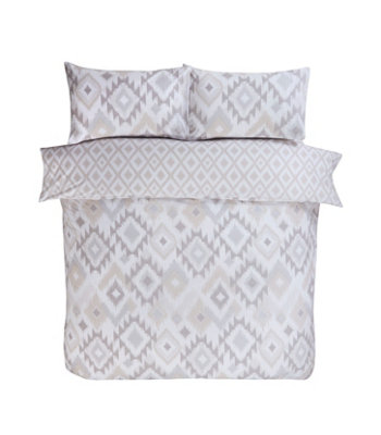 Ikat Bohemian Reversible Polycotton Duvet Set With Pillowcase - 4