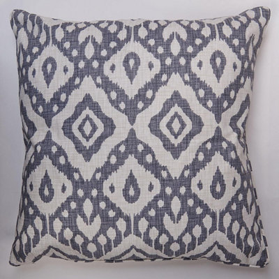 Ikat Inspired Scatter Cushion - Square Filled Pillow with Piped Edging ...