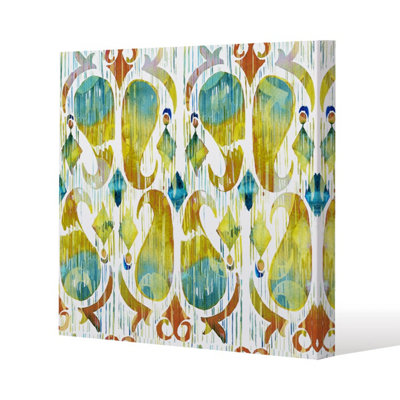 Ikat vibrant (Canvas Print) / 101 x 101 x 4cm Price Comparisons | Compare The Build