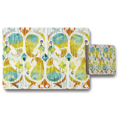 Ikat vibrant (Placemat & Coaster Set) / Default Title