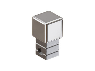 ILCOM CORNER FINISHING CAP FOR STAINLESS STEEL PROFILES - Silver Polished