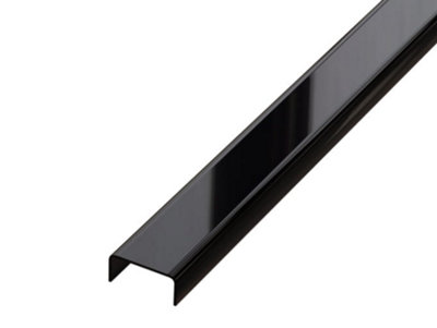 ILCOM decorative profile C 10mm x 2440mm x 0.65mm Black Mirror Stainless Steel