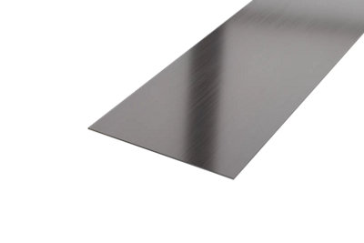ILCOM decorative profile I 100mm x 2700mm x 0.65mm Grey Brushed Stainless Steel