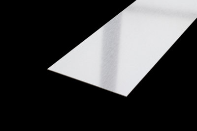 ILCOM decorative profile I 100mm x 2700mm x 0.65mm Silver Brushed Stainless Steel