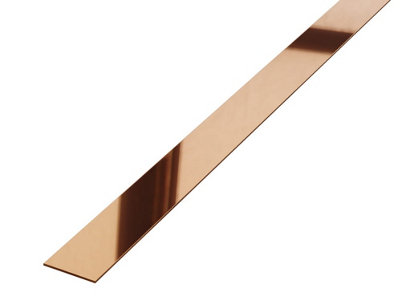 ILCOM decorative profile I 10mm x 2440mm x 0.65mm Copper Polished Stainless Steel