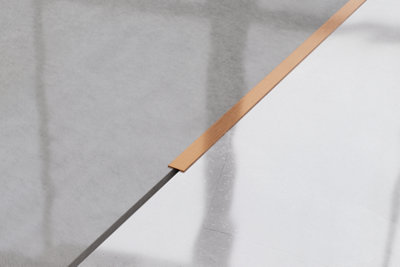 ILCOM decorative profile I 10mm x 2700mm x 0.65mm Copper Brushed Stainless Steel