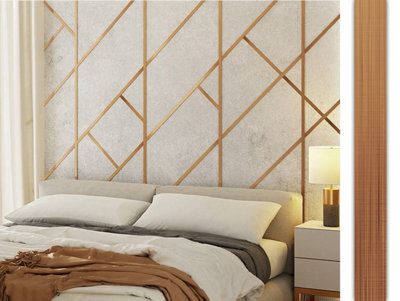 ILCOM decorative profile I 10mm x 2700mm x 0.65mm Copper Brushed Stainless Steel