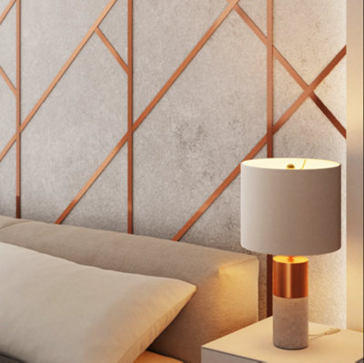 ILCOM decorative profile I 10mm x 2700mm x 0.65mm Copper Brushed Stainless Steel