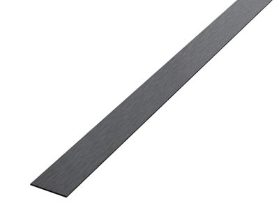 ILCOM decorative profile I 20mm x 2440mm x 0.65mm Black Brushed Stainless Steel