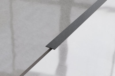 ILCOM decorative profile I 20mm x 2440mm x 0.65mm Black Brushed Stainless Steel