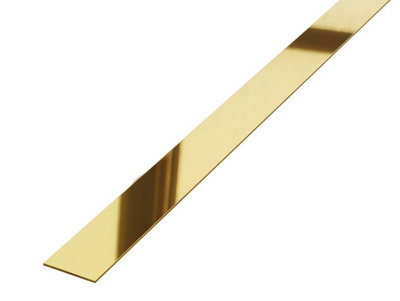 ILCOM decorative profile I 20mm x 2440mm x 0.65mm Gold Polished Stainless Steel
