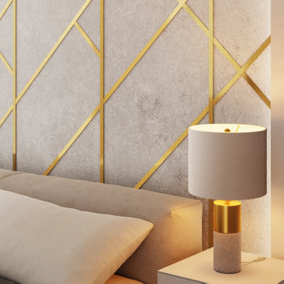 ILCOM decorative profile I 28mm x 2700mm x 0.65mm Gold Brushed Stainless Steel