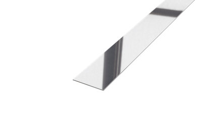 ILCOM decorative profile I 38mm x 2440mm x 0.65mm Silver Polished Stainless Steel