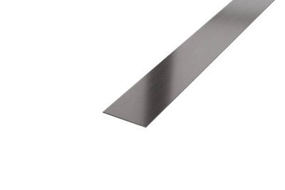 ILCOM decorative profile I 38mm x 2700mm x 0.65mm Grey Brushed Stainless Steel