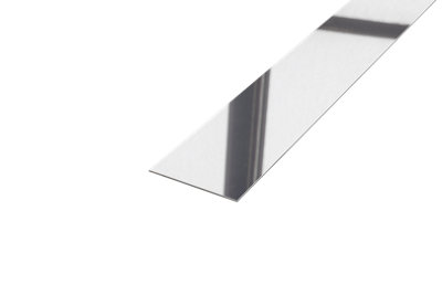ILCOM decorative profile I 50mm x 2440mm x 0.65mm Silver Polished Stainless Steel
