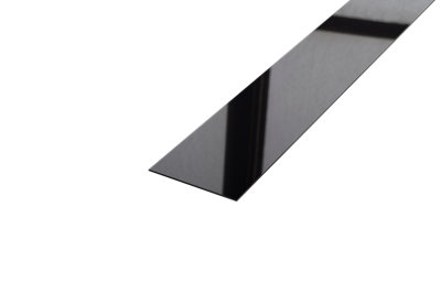 ILCOM decorative profile I 50mm x 2700mm x 0.65mm Black Polished Stainless Steel