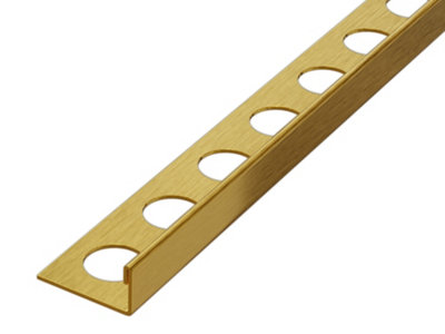 ILCOM decorative profile J 10 mm x 2700 mm x 0,65 ths. Satin Gold Stainless Steel
