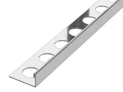 ILCOM decorative profile J 12 mm x 2700 mm x 0,65 ths. Polished Silver Stainless Steel