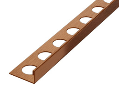 ILCOM decorative profile J 8 mm x 2440 mm x 0,65 ths. Satin Copper Stainless Steel