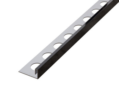 ILCOM decorative profile Js 10mm x 2700mm x 0.6mm Black Polished Stainless Steel